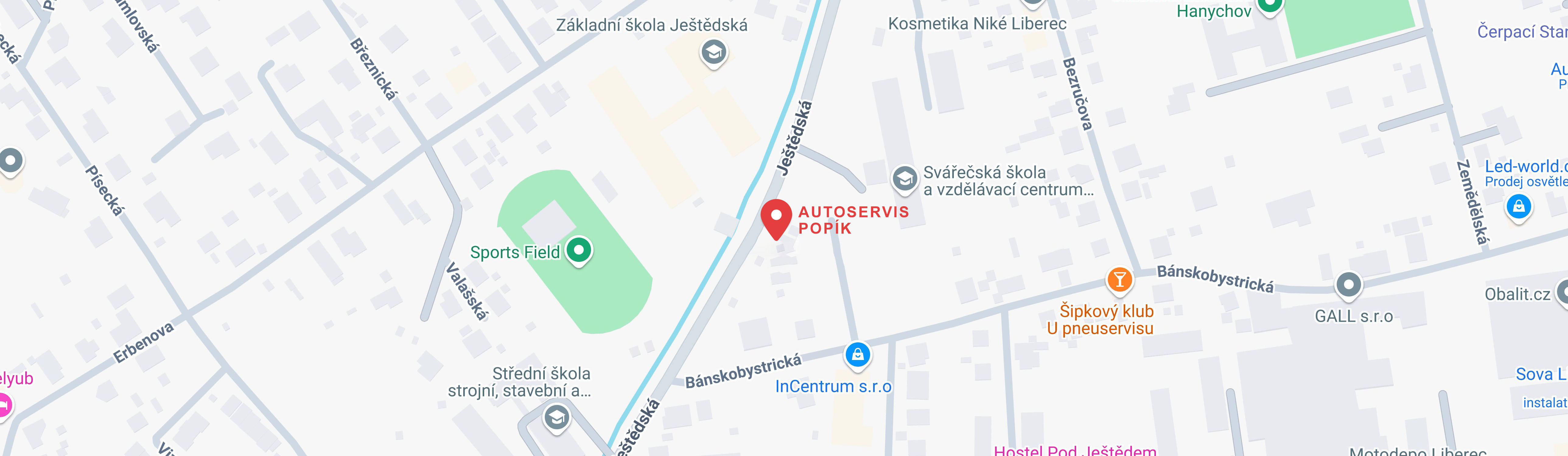 Mapa umístění Autoservis Popík